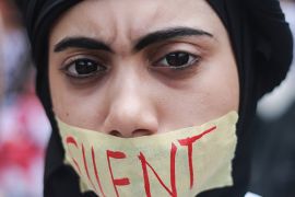 Malaysians take part in a demonstration demanding to end the indiscriminate killings, the oppression, and the ''Zionist imperialism'' [Getty]