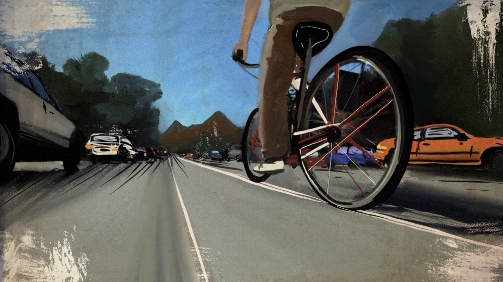 The view of a dirty river - correction