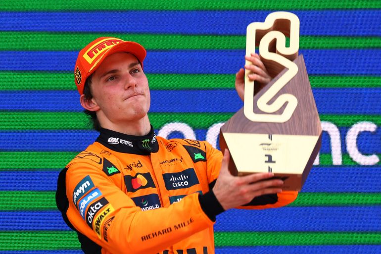 Oscar Piastri reacts.