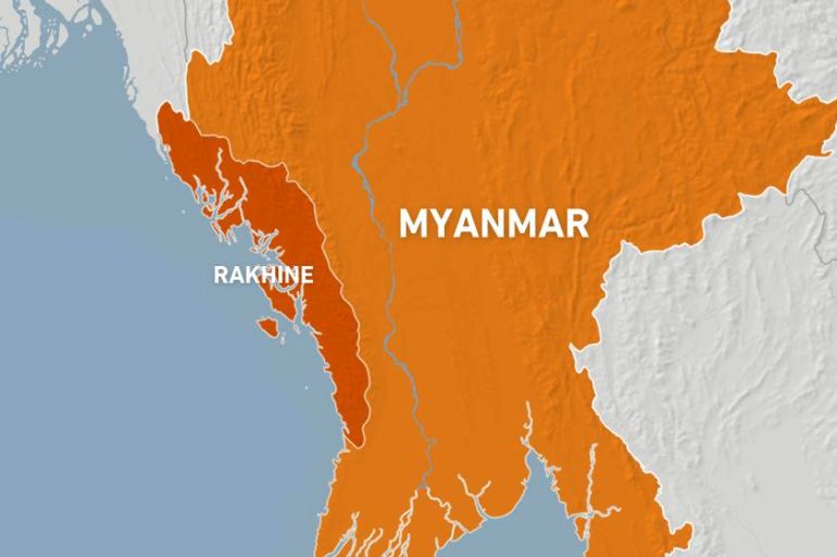 Rakhine state map